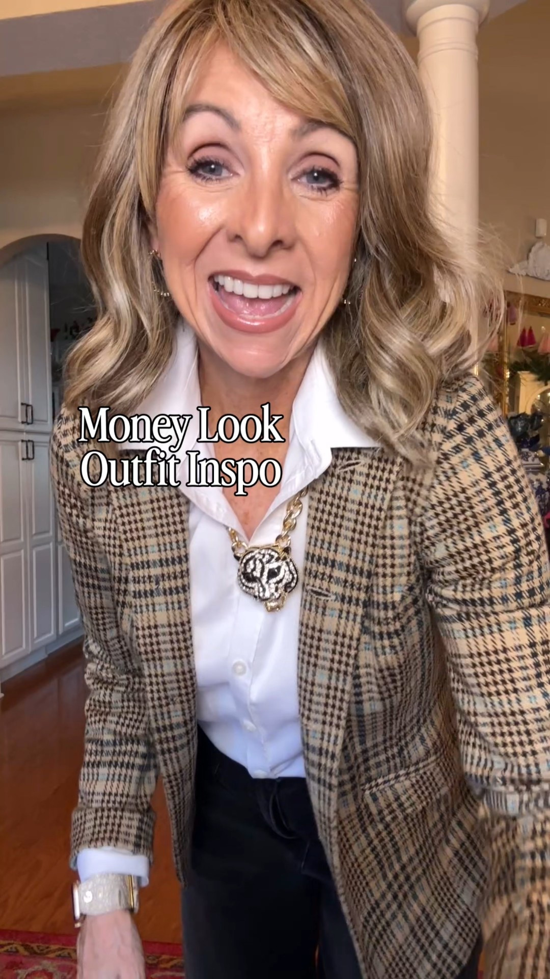 Inspired by a photo I’m recreating this money look! The blazer is on sale. It’s got classic styling but it’s also a stretch fabric
making it extremely comfortable. I am wearing it in a petite because I’m short waisted. 

#LTKSaleAlert #LTKOver40 #LTKootd