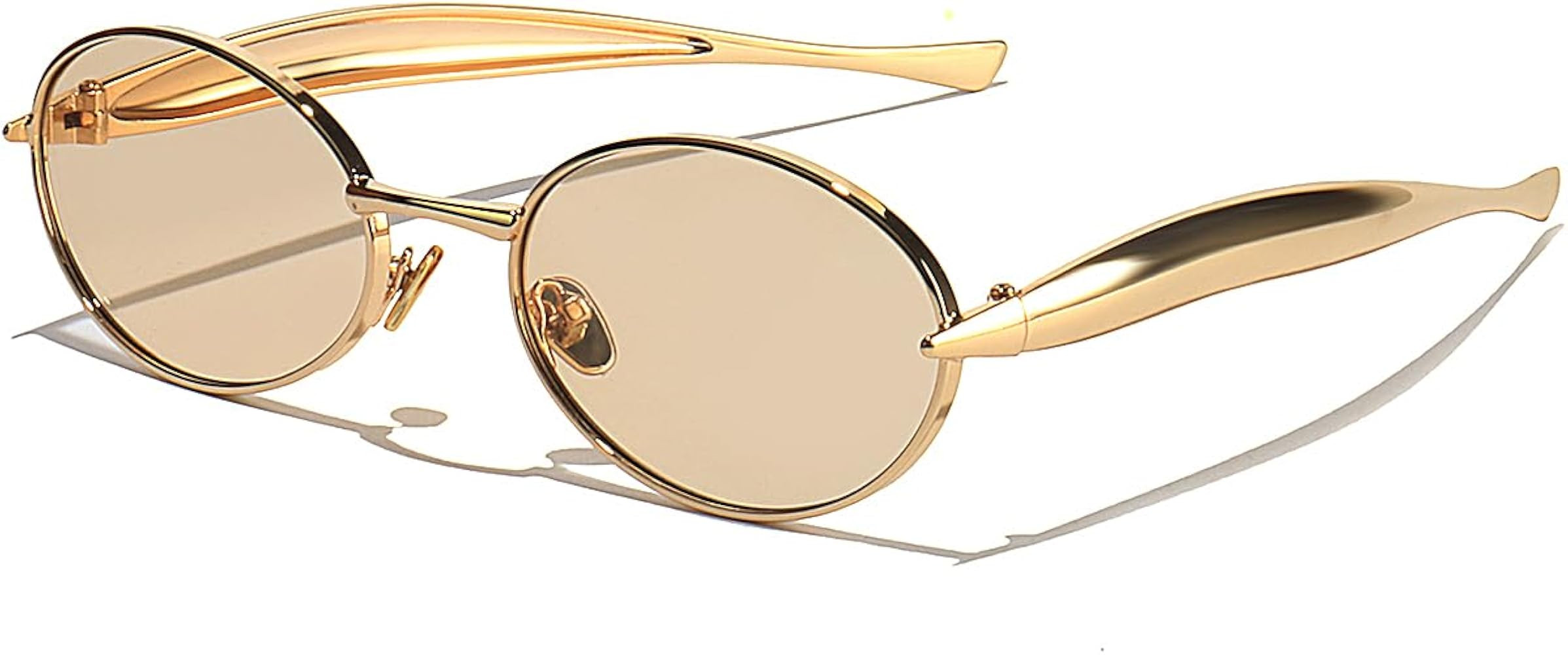 GFUIARA Retro Oval Sunglasses for Women Men - Classic 90s Vintage Trendy Shades with UV400 Protec... | Amazon (US)
