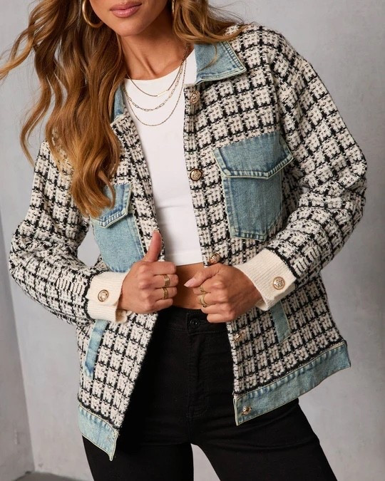 Cozy Together Tweed Denim Panel Button Up Coat

#LTKSaleAlert #LTKFindsUnder100