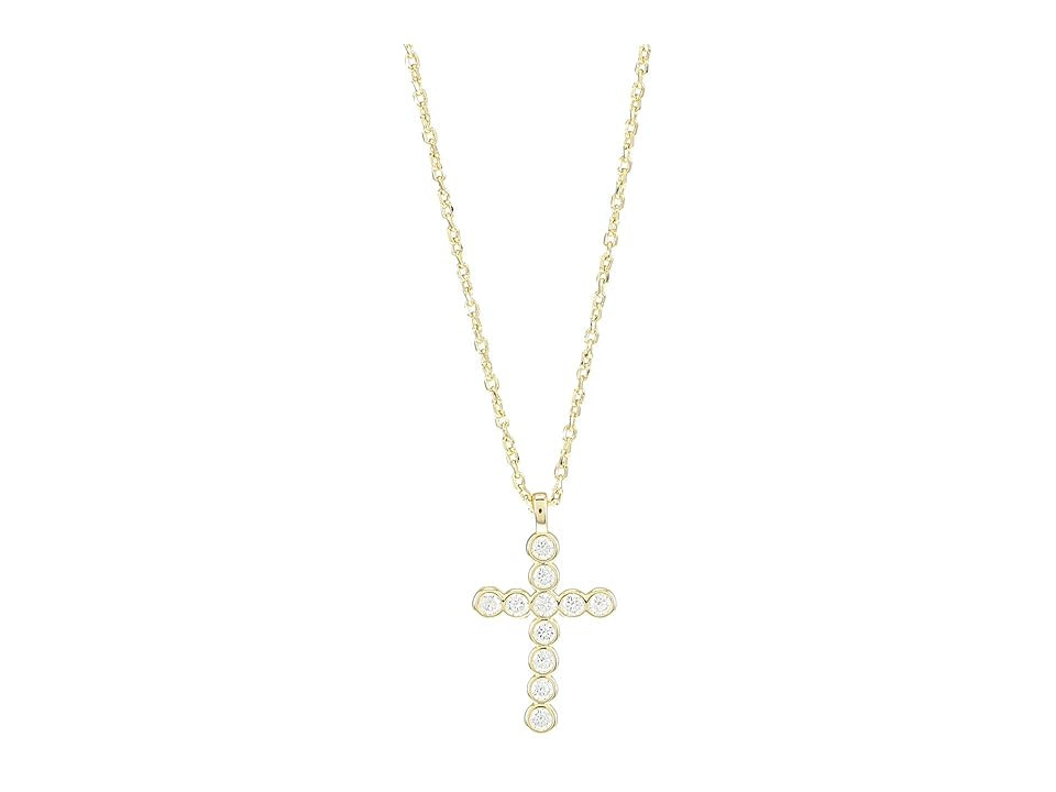 Kendra Scott Cross Crystal Pendant Women's Necklace Women's Necklace Gold White Crystal | Zappos