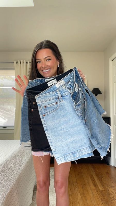 Abercrombie jean shorts try-on! A couple of these have been faves for a while, and a couple are new to me! Im wearing my true size 25 in all of these! 

On sale this weekend (25% off shorts + 15% off everything else, ends Monday 5/13!) Plus EXTRA 15% off with code SUITEAF 🤍 

Summer outfit, jeans, jean shorts, denim shorts, Memorial Day outfit

#LTKFindsUnder100 #LTKSaleAlert #LTKSeasonal