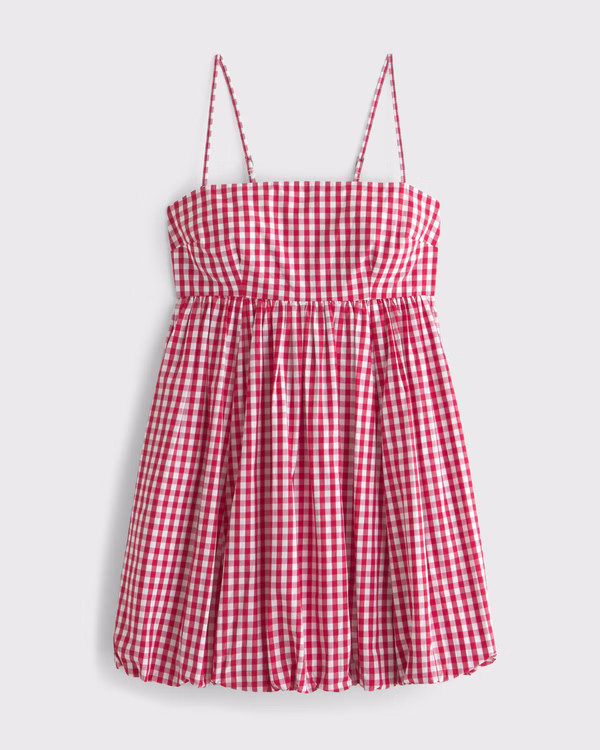Babydoll Bubble Hem Mini Dress | Abercrombie & Fitch (US)