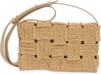 Cassette Crochet Raffia Shoulder Bag | Nordstrom