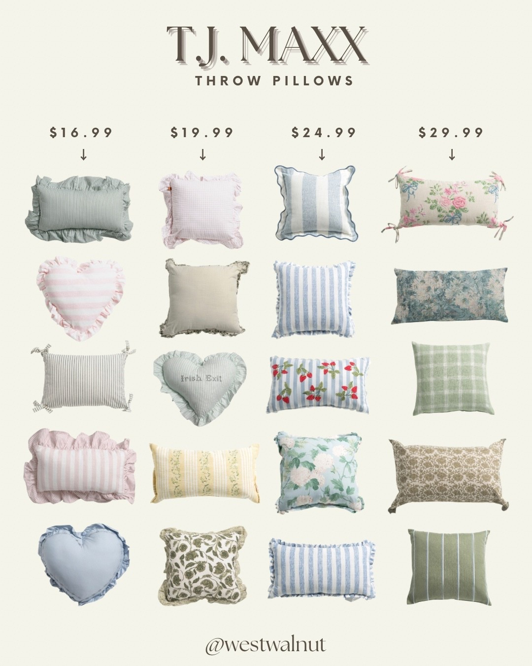 I scoured T.J. Maxx for the best affordable home finds so you don’t have to! These throw pillows are so beautiful for spring. Besides the “Irish Exit” St. Patrick’s day pillow, the the rest will transition beautifully into summer too! At four affordable price points ($16.99, $19.99, $24.99 & $29.99) I’m extremely impressed by their selection! I would love to see how good some of  these striped and floral throw pillows would look layered! 

#throwpillows #homedecor #affordabledecor @TJ Maxx 

#LTKHome