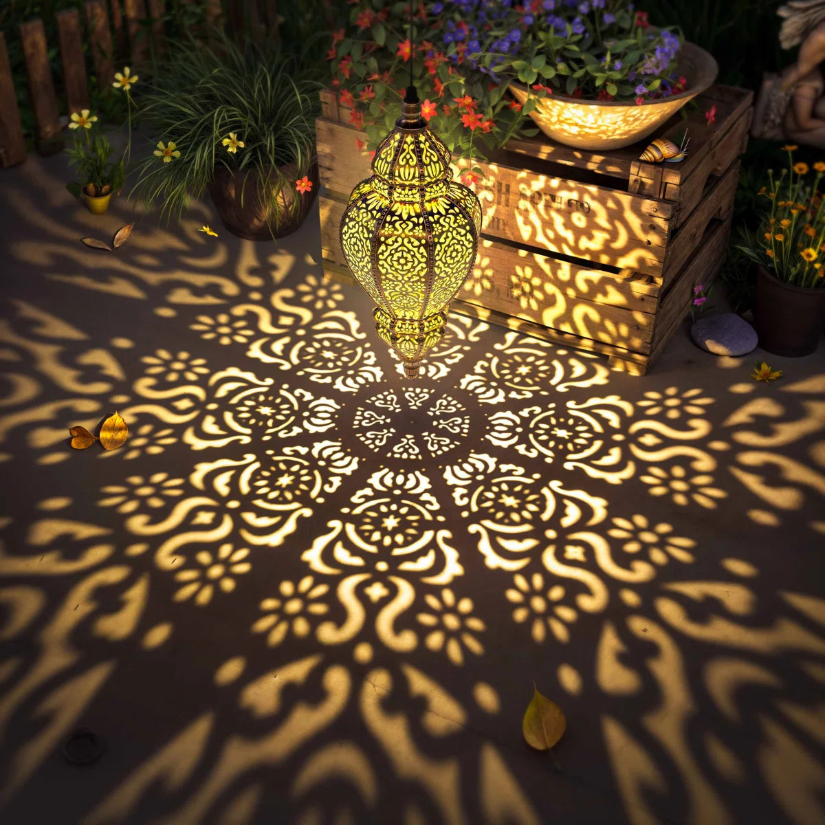 1 Pack Hanging Solar Lights Outdoor Garden Decor Solar Lantern Waterproof Plastic Moroccan Outdoo... | Wayfair North America