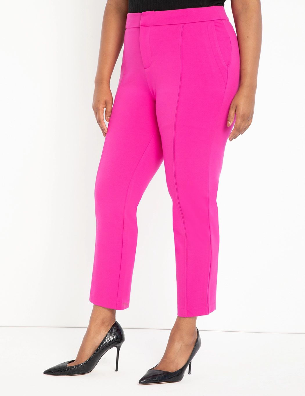 The Ultimate Suit Pintuck Pant | Eloquii