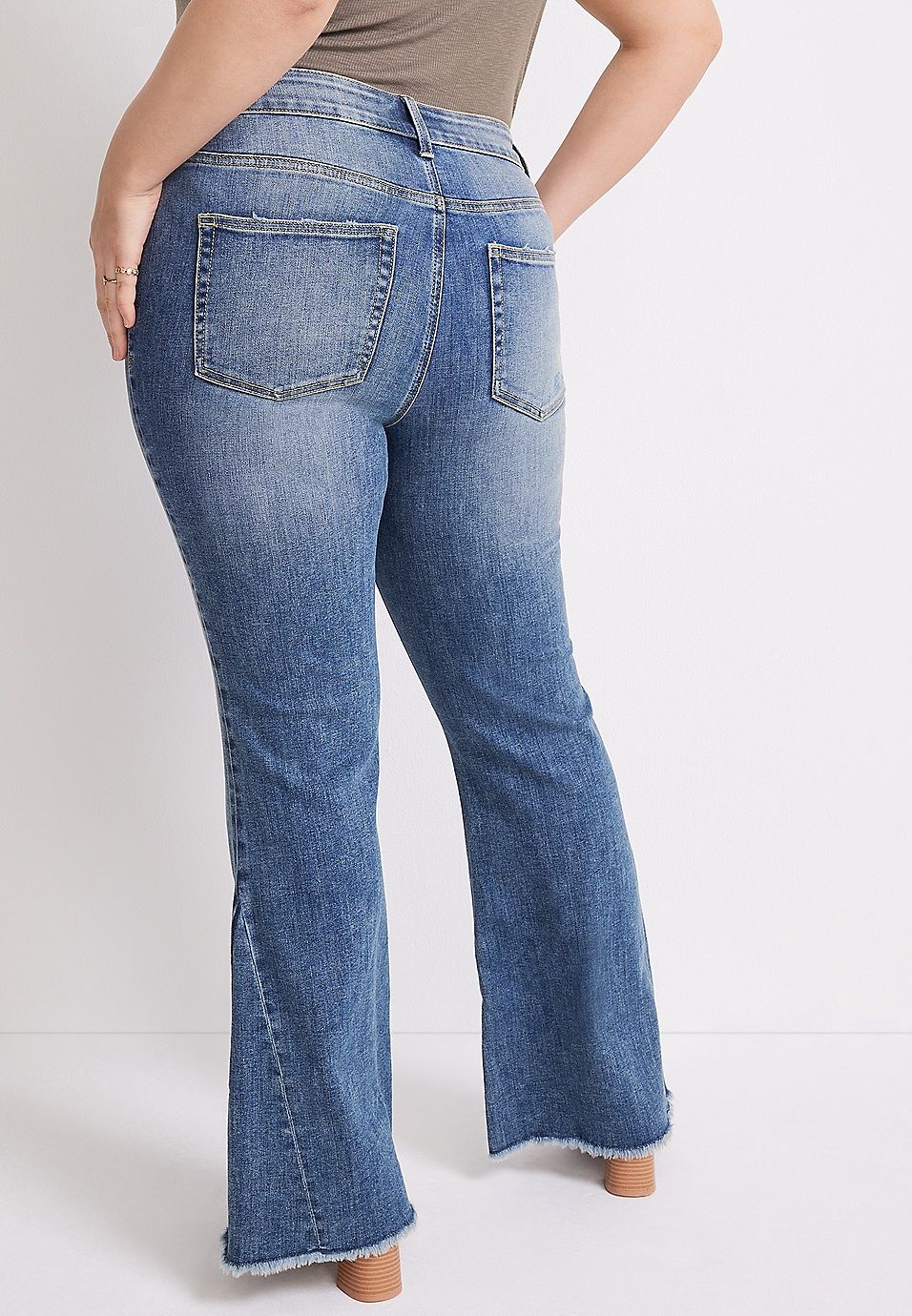 Plus Size edgely™ Flare Front Seam High Rise Jean | Maurices