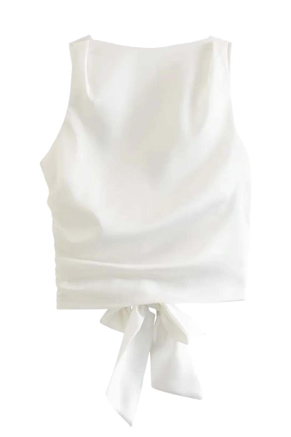 'Whitney' Satin Sleeveless Backless Vest Top (2 Colors) | Goodnight Macaroon
