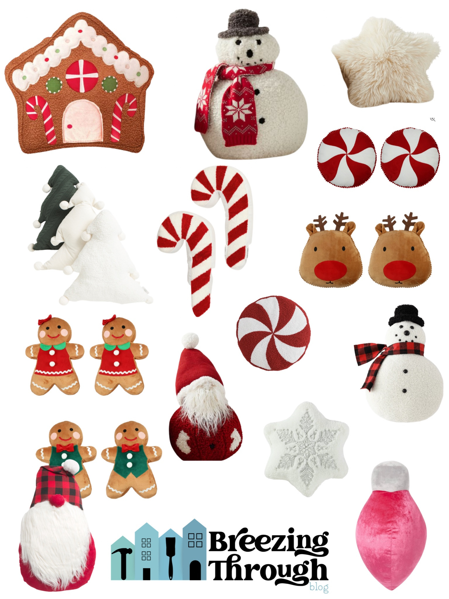 Cute and cuddly Christmas pillows this year! I love decorating with things that Jackie can play with and it’s going to be even more important with little brother next year! #breezingthrough #breezingthroughchristmas #christmasdecor 

#LTKhome #LTKHoliday #LTKSeasonal