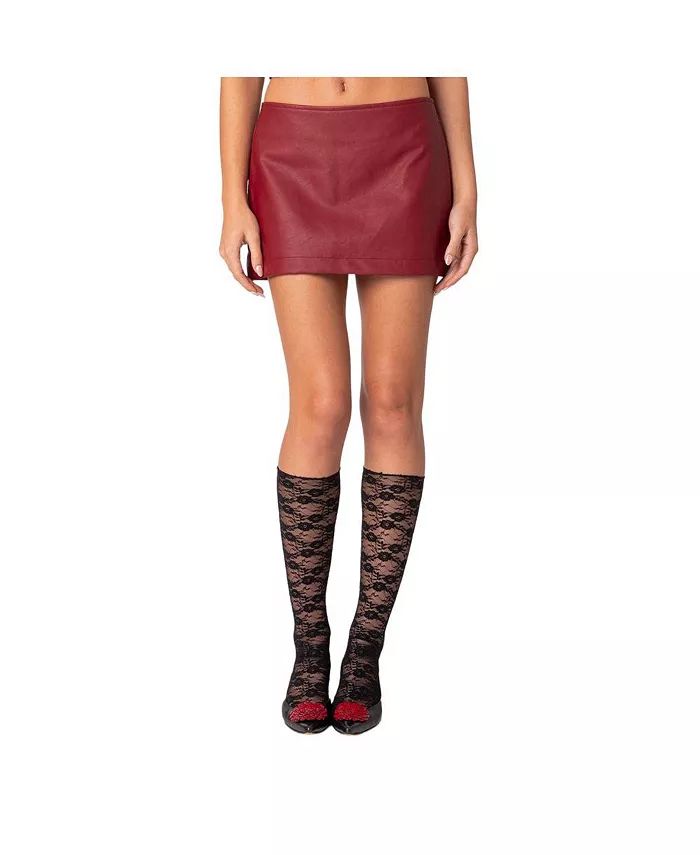 Women's Aster faux leather mini skirt | Macy's