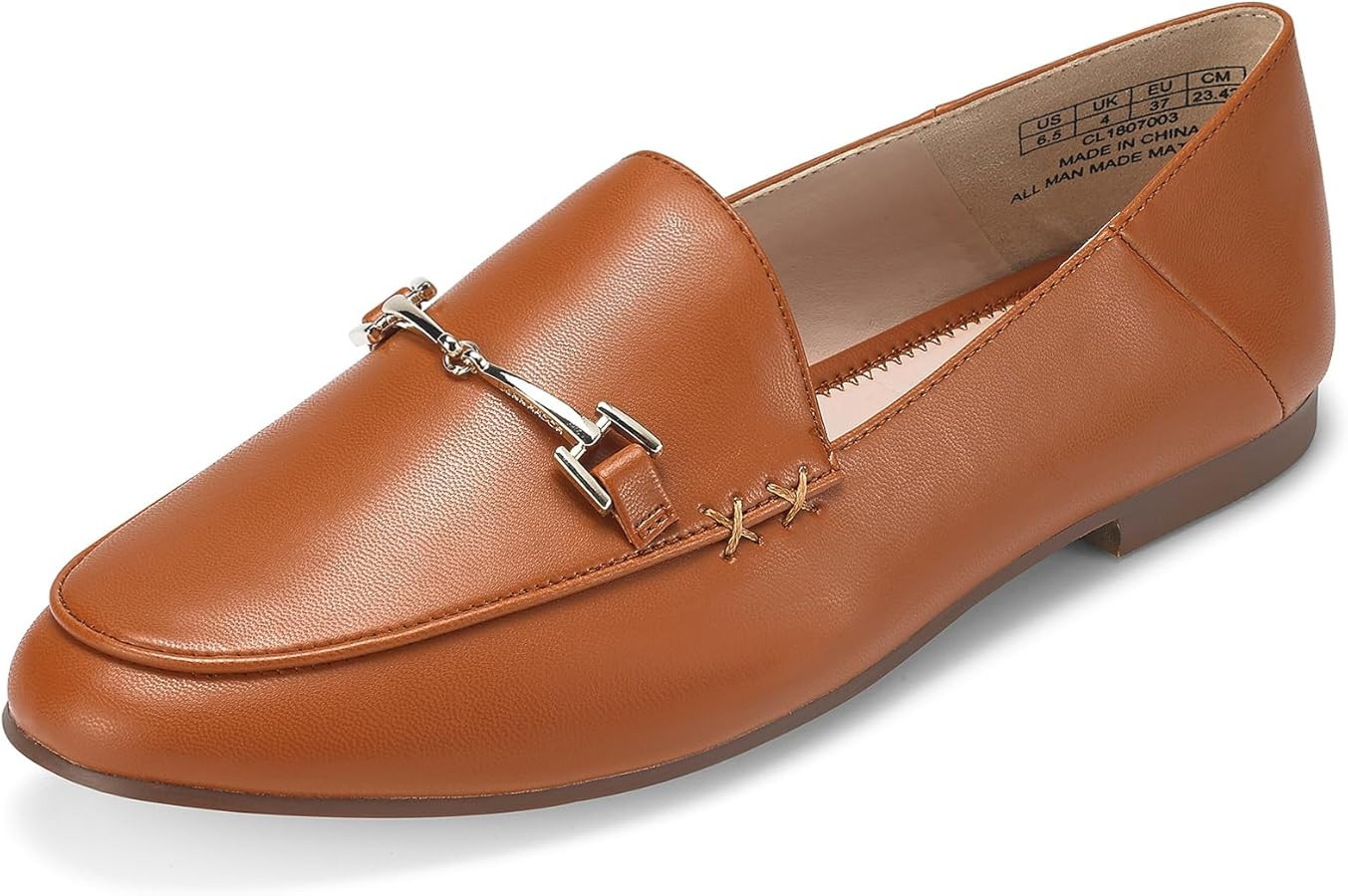JENN ARDOR Loafers for Women Flats Shoes Womens Penny Loafers Slip On Pointed Toe Comfortable Off... | Amazon (US)