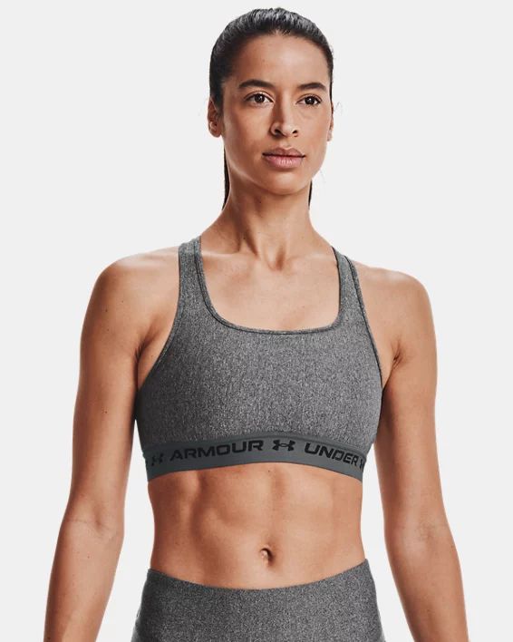 Women's Armour® Mid Crossback Heather Sports Bra | Under Armour (US)