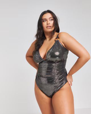 Sculpt Ruched Plunge Tummy Control Swimsuit | Simply Be | Simply Be (UK)