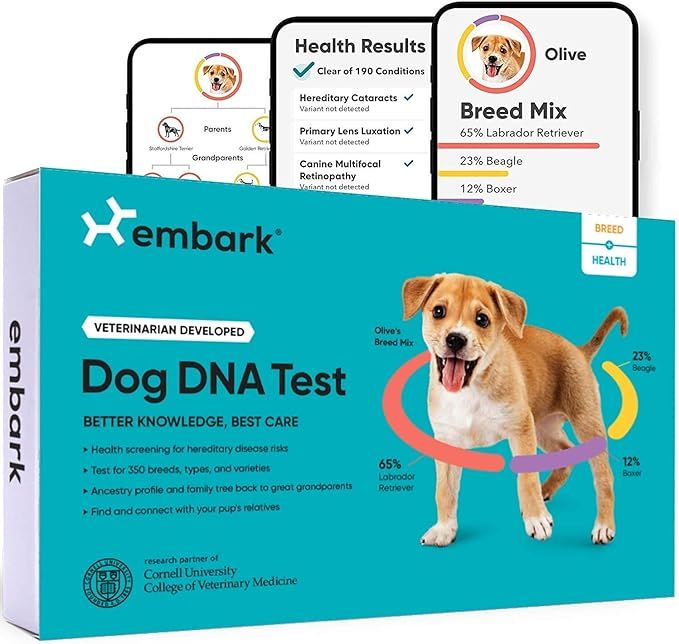 Embark Dog DNA Test Kit | Breed & Genetic Ancestry Discovery | Trait & Health Detection | at-Home... | Amazon (US)