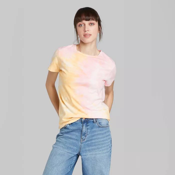 Women's Short Sleeve Tie-Dye T-Shirt - Wild Fable™ Pink | Target
