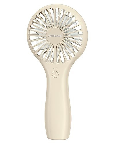 TriPole Handheld Fan Mini Portable Fan, 5000mAh Battery Operated Rechargeable Fan Powerful Wind Small Personal Fan for Lash Extensions Women Kids Travel Sporting Events Summer Wedding Gift, Beige | Amazon (US)
