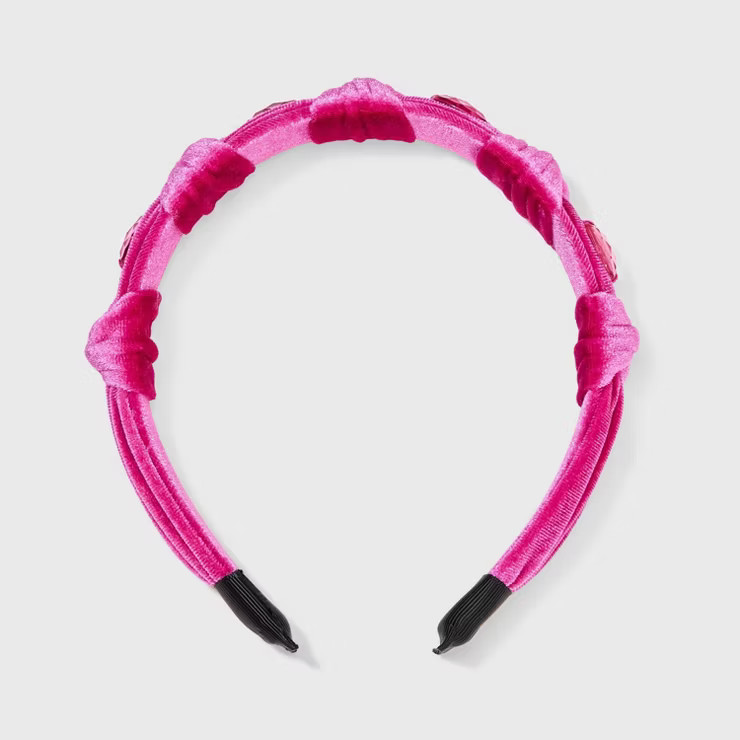 Velvet and Rhinestone Knotted Headband - A New Day™ | Target
