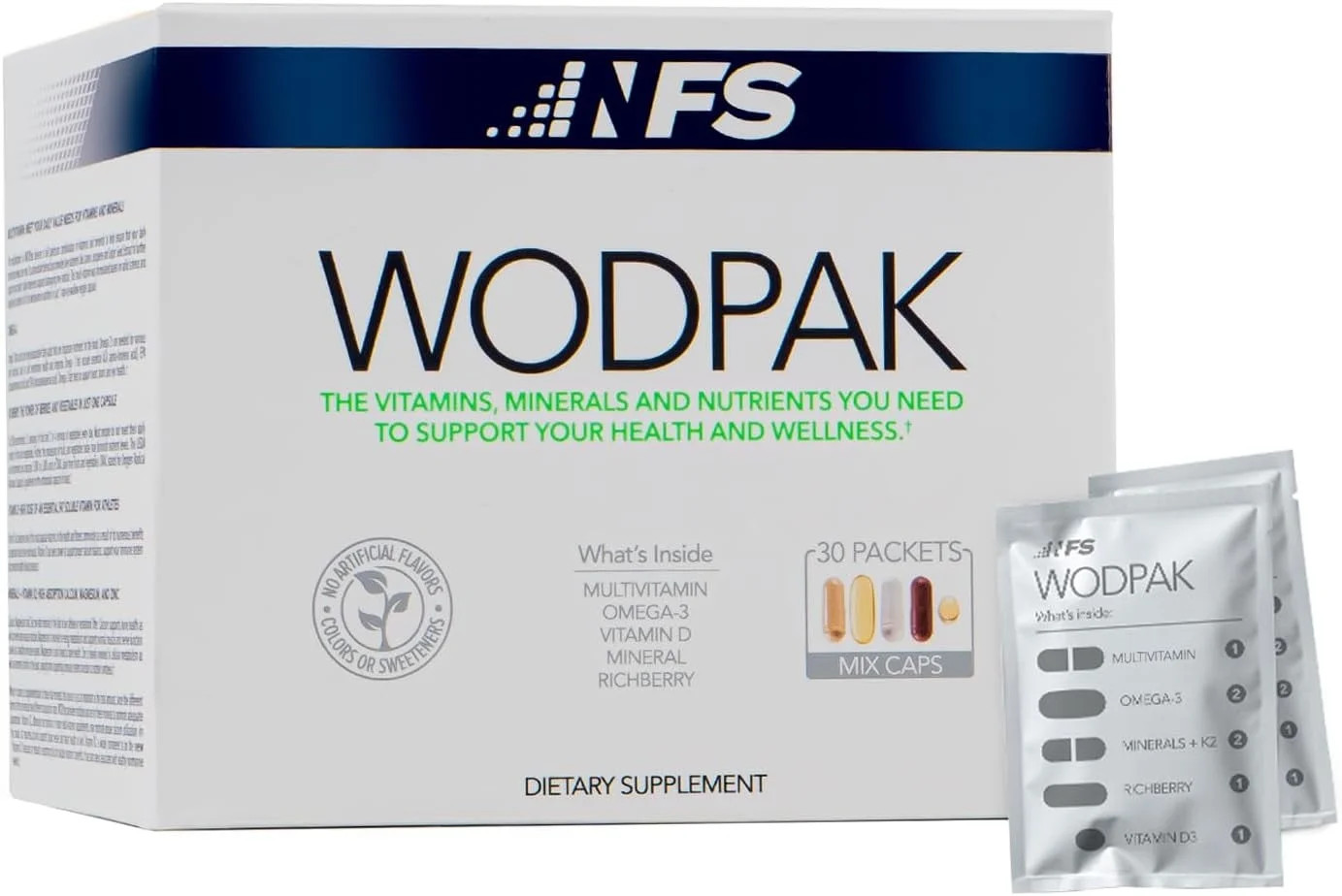 NF Sports WodPak Complete Daily Vitamin Packs with D3, K2, Zinc, Magnesium, Minerals, Omega-3 Fis... | Walmart (US)