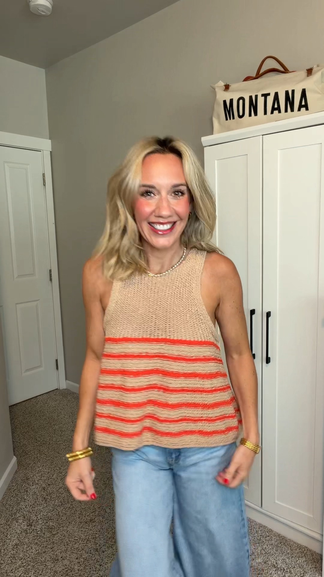Loving this oversized look! Tank pattern is from last season, but this seasons colors are linked! I have my eye on this one too! It’s just so good!

#LTKgrwm #LTKootd