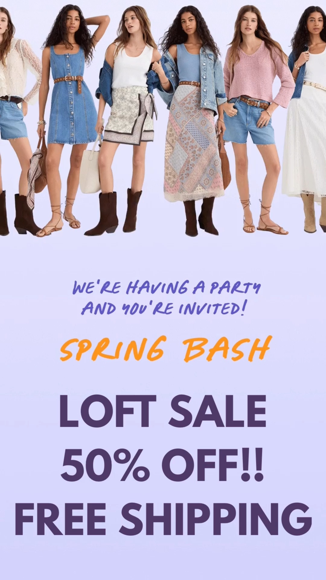 SALE at LOFT ‼️ SAVE 50% OFF + FREE Shipping…  Click any product photo to Shop + SAVE!! Would be so appreciated 😍 

Workwear - Date Night - Office Outfit - Seasonal- Shoe Crush - Resort Wear - Dress - Dinner Date 
- Travel - Boots - Cowboy 🤠 Western Wear - Business Casual- Lounge Sets - Pajamas- - Jackets - Denim Dress - Wedding Guest Dress - Holiday Outfit -

Follow my LTK @fashionistanyc on the @shop.LTK app to view this post and get my exclusive app-only content!

#liketkit #LTKgrwm #LTKdayinmylife #LTKootd #LTKTravel #LTKSaleAlert #LTKWorkwear #LTKPetite #LTKSeasonal
@shop.ltk
https://liketk.it/636D6
