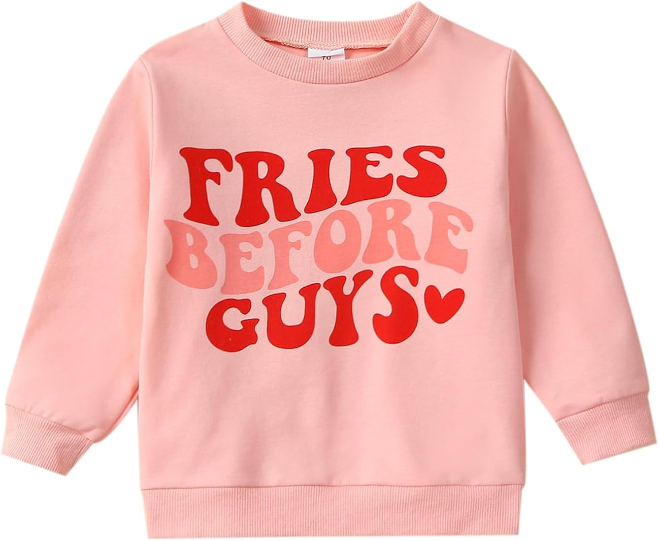 Twopumpkin Toddler Valentine's Day Shrit Baby Girl Outfit Crewneck Sweatshirt Long Sleeve Holiday... | Amazon (US)