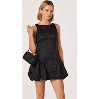 ASTR the Label | Jacquard Drop Waist Mini Dress in Black | Size S | ASTR The Label (US)