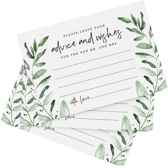 Bliss Collections Advice and Wishes Cards, Mad Libs Greenery Script, Perfect for: Bridal Showers,... | Amazon (US)
