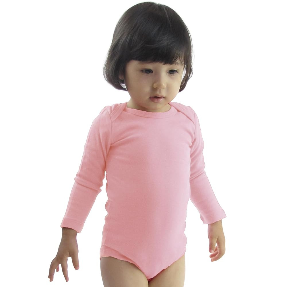 COUVER Unisex Baby Infant Toddler Long Sleeve Lap Shoulder Solid color Bodysuit Onesie | Amazon (US)