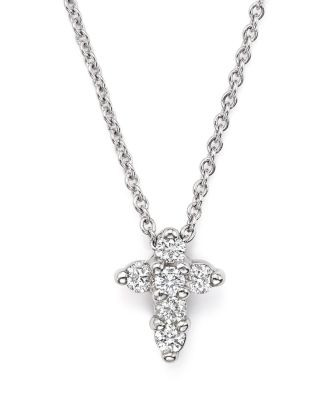 Roberto Coin 18K Gold Diamond Baby Cross Pendant Necklace, 16" | Bloomingdale's Jewelry & Accesso... | Bloomingdale's (US)