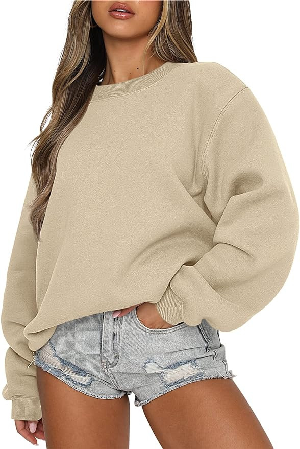 ANRABESS Women's Sweatshirts Hoodies Crewneck Oversized Fleece Pullover Sweaters Cute Top Y2K Tee... | Amazon (US)