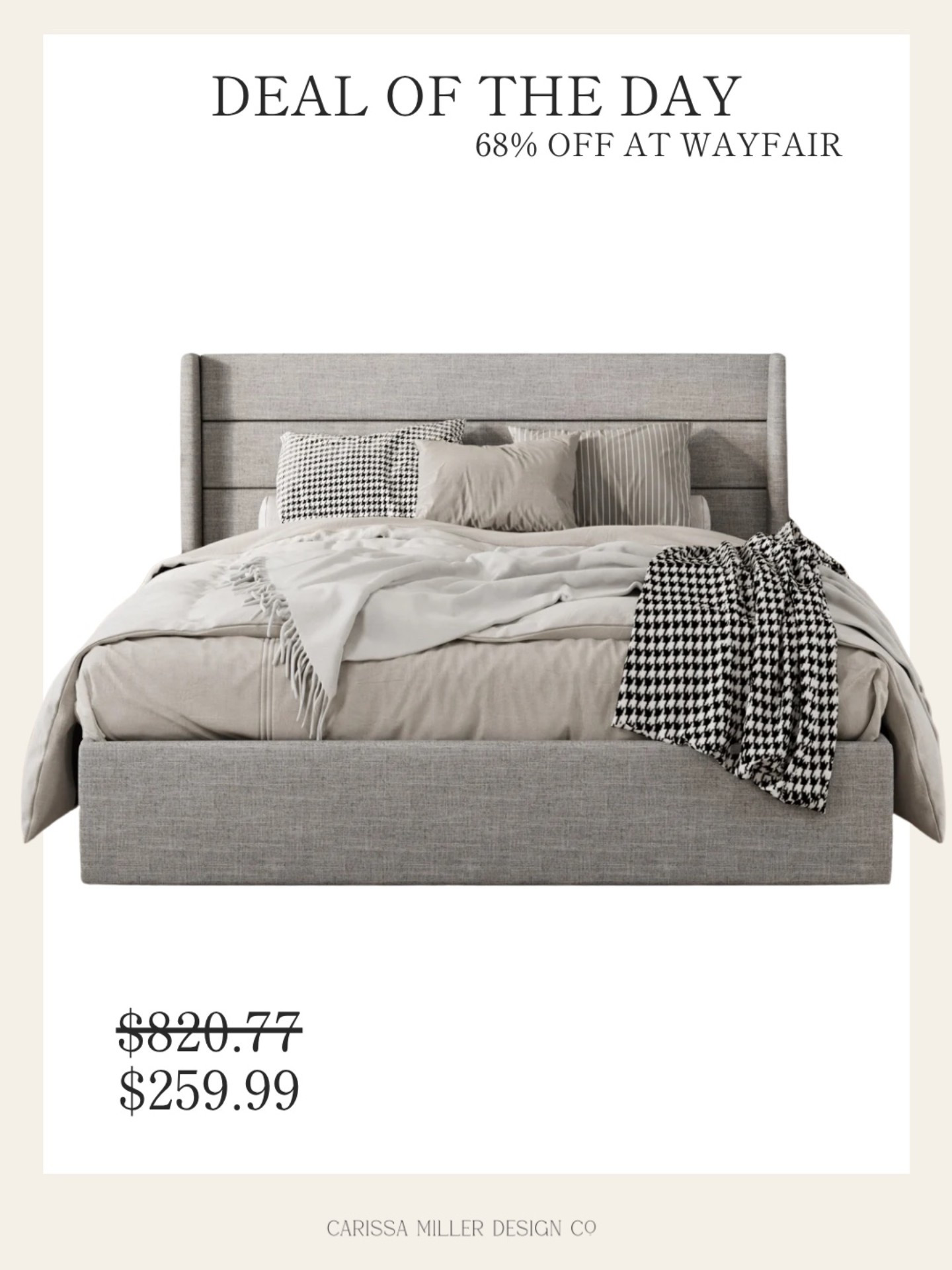 This bed frame lifts up for storage, comes in multiple colors, and did I mention it’s 68% off right now?!