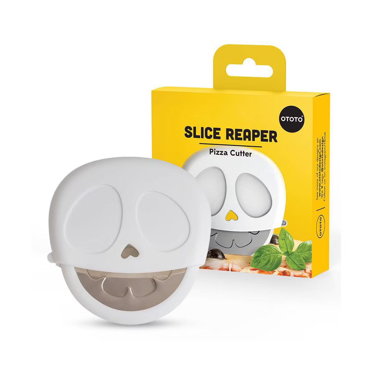 Ototo Holiday Gift Stainless Steel Slice Reaper Skull Pizza Cutter | Target