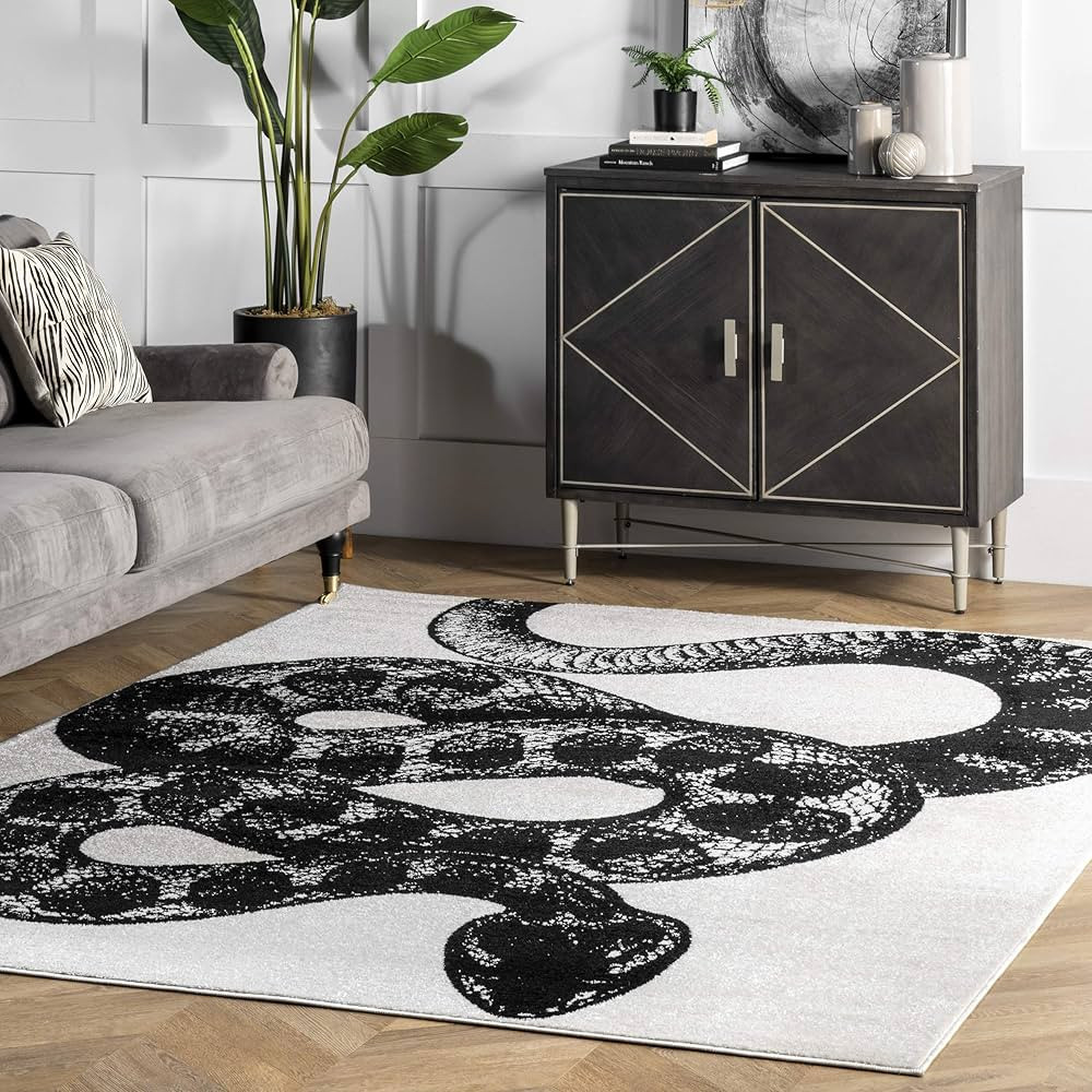 nuLOOM Thomas Paul Serpent Area Rug, 3x5, Black and White | Amazon (US)