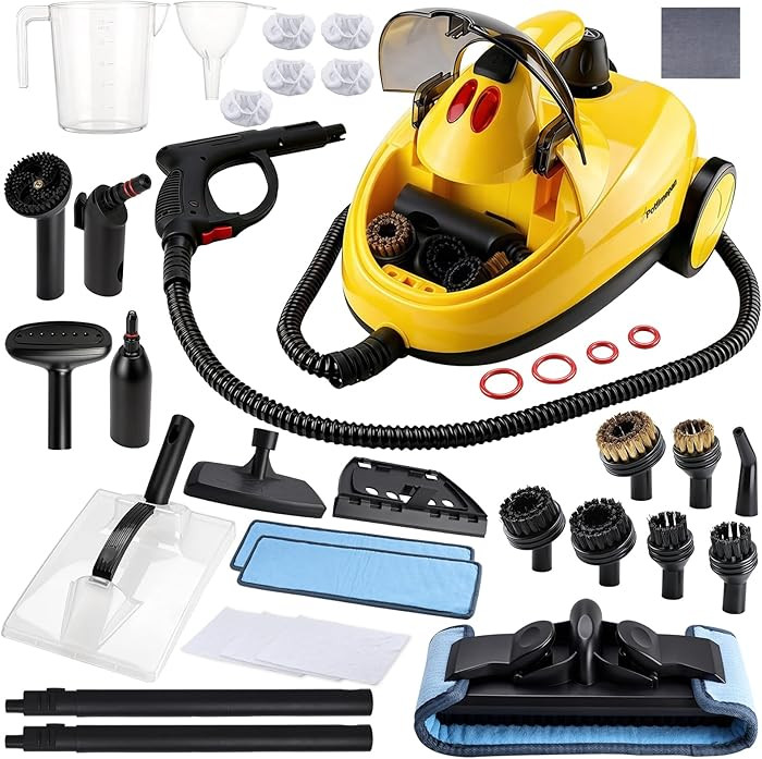1500W Steam Cleaner 35-Piece All-in-One Attachments Kit, 99% Sanitization, 22ft Reach, 360° Rota... | Amazon (US)