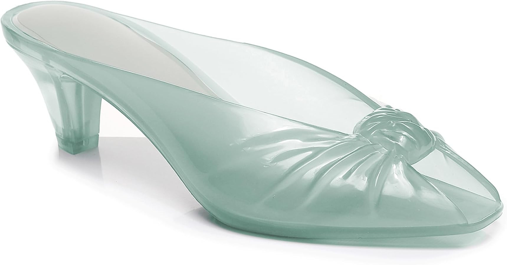 Agodor Jelly Kitten Heel Mules Sandals for Women Twist Knot Slip On Jellies Slide Sandals Square ... | Amazon (US)