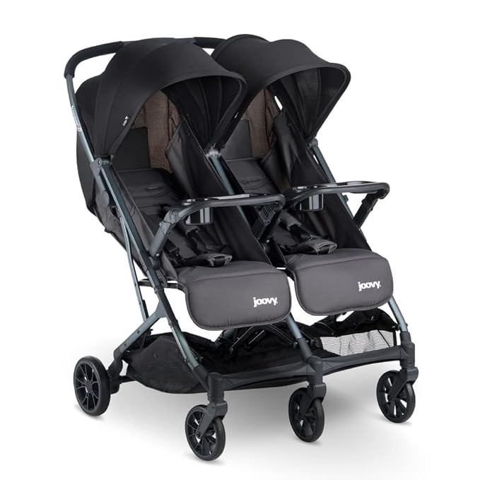 Joovy Kooper X2 Side-by-Side Double Stroller Featuring Dual Snack Trays, One-Handed Fold, Multi-P... | Amazon (US)