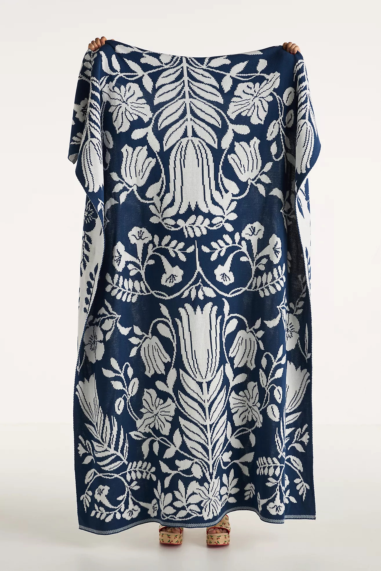 Kenia Cotton Knit Throw Blanket | Anthropologie (US)