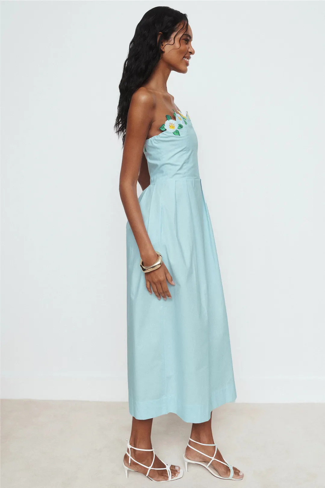 Lorr Strapless Embroidered Floral Dress | Rent the Runway