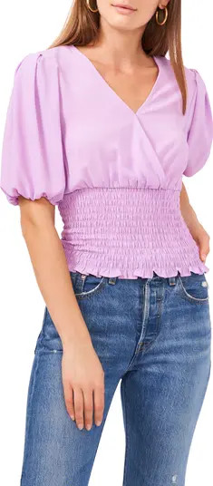 V-Neck Smocked Top | Nordstrom