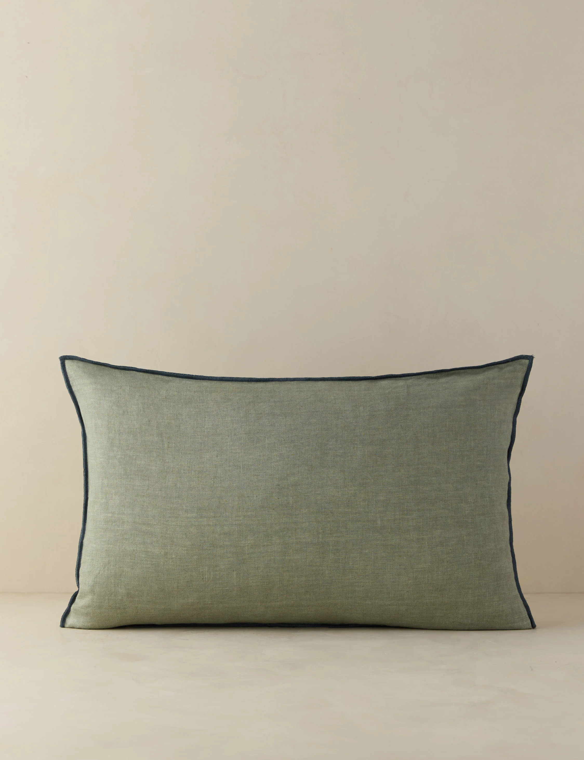 Carys Contrast Linen Pillow | Lulu and Georgia 