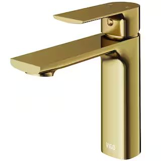 Davidson Single Handle Single-Hole Bathroom Faucet in Matte Brushed Gold | The Home Depot