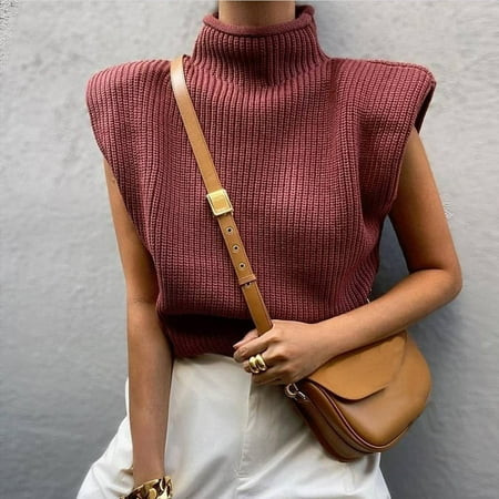 FITORON Sweater for Women- Fashion Elegant Knitted Tops Pullover Solid Leisure Top Turtleneck Sleeve | Walmart (US)