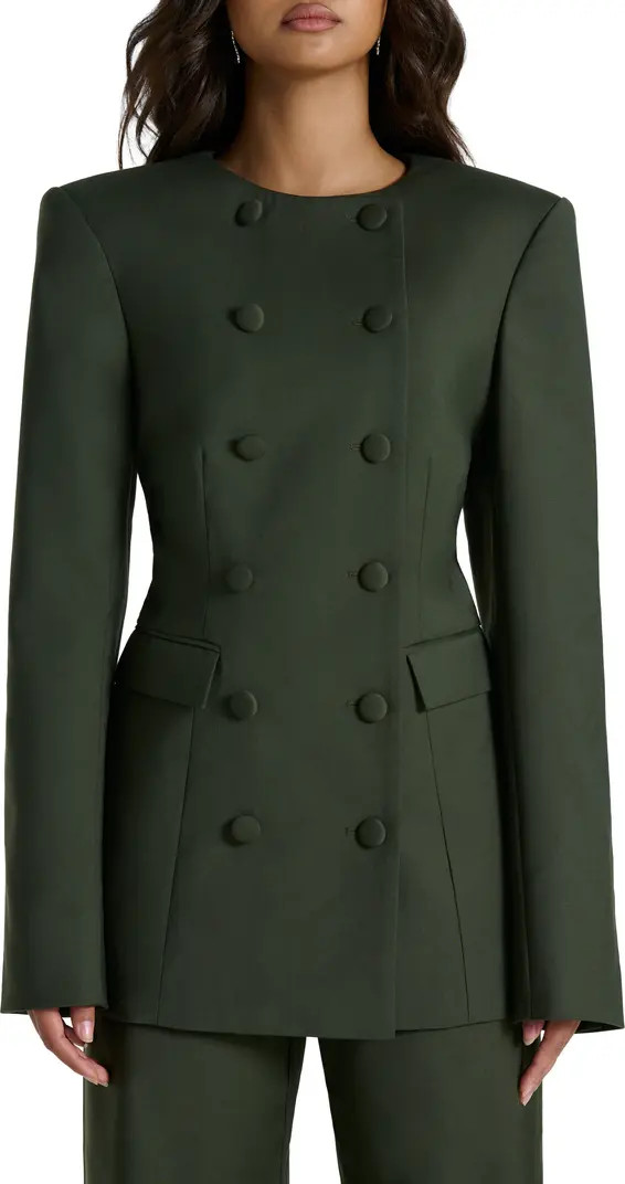 Power Shoulder Double Breasted Blazer | Nordstrom