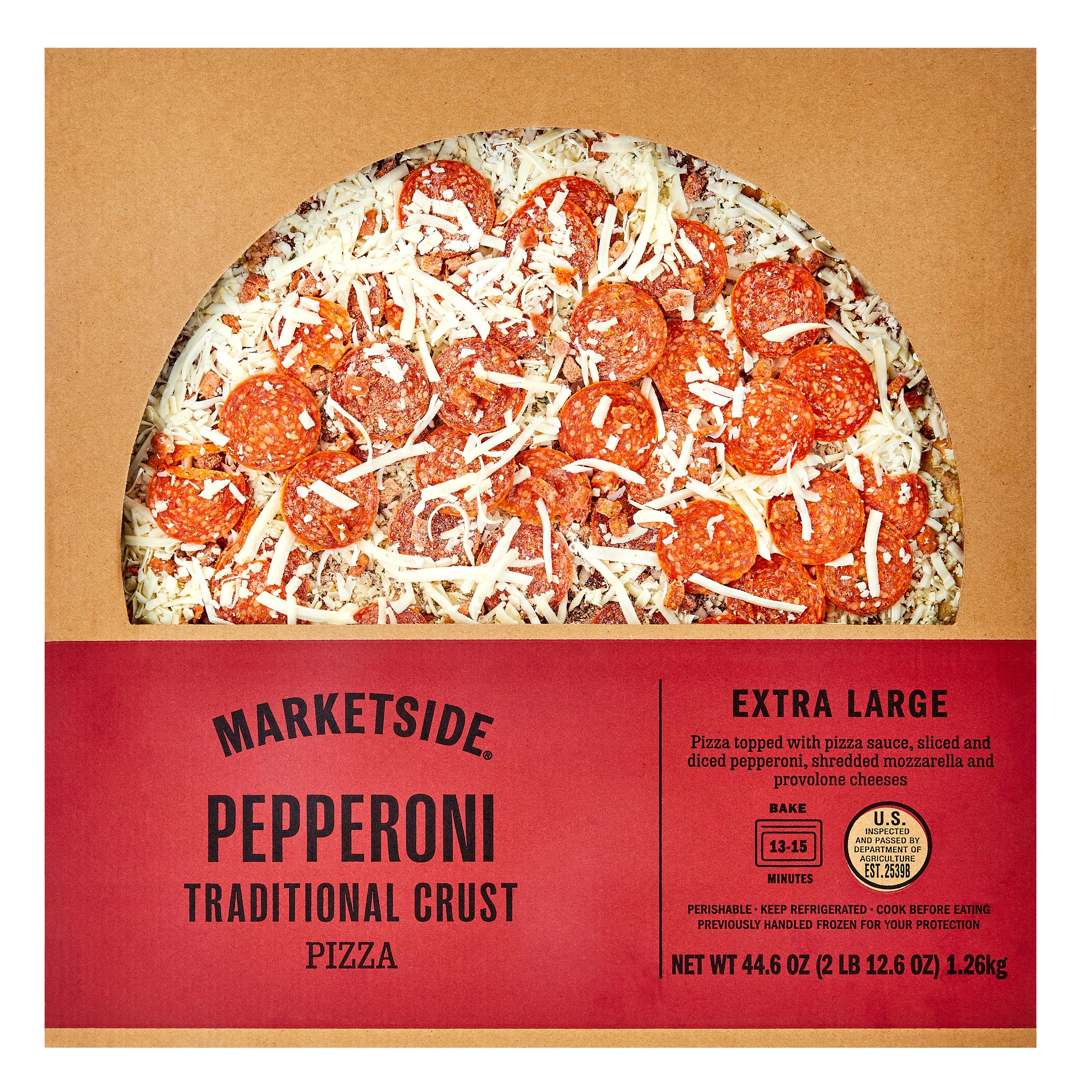 Marketside 16 Inch Extra Large Pepperoni Pizza with Marinara Sauce and Cheese, Ready to Bake | Walmart (US)
