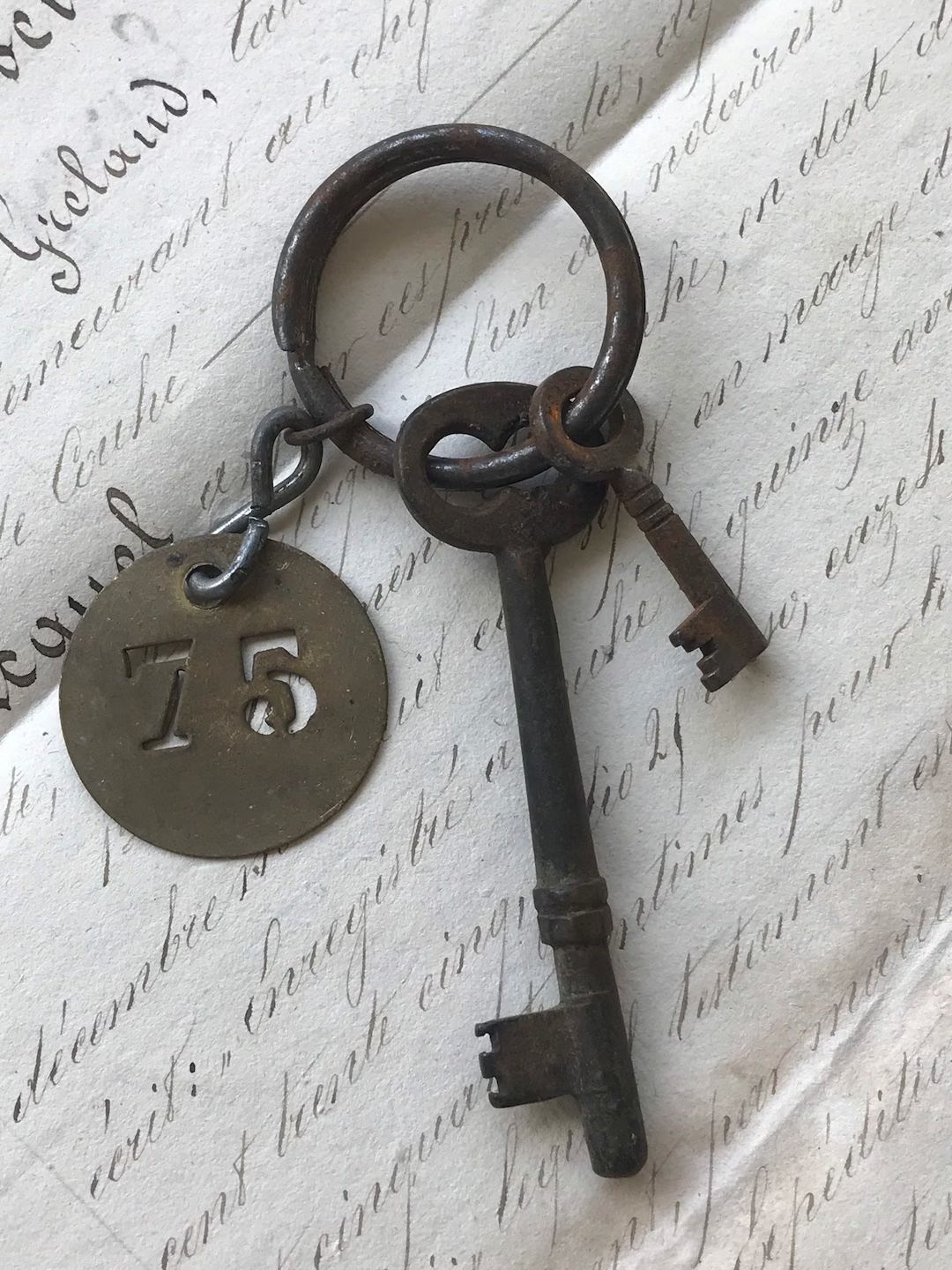 Antique Keys and French Number Tag - Etsy | Etsy (US)