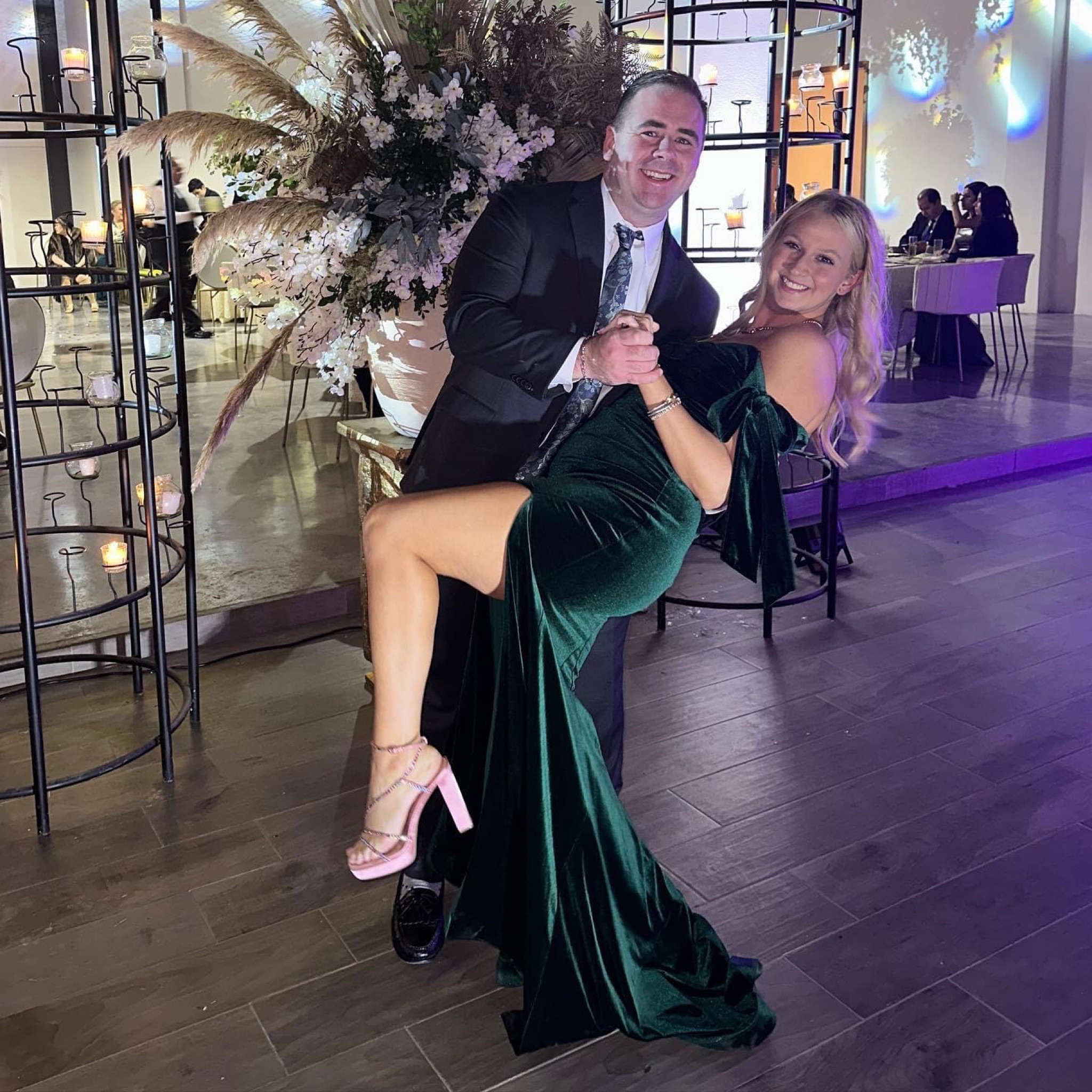 The best dress! So comfortable and flattering! The train has a weight and just falls beautifully! I absolutely loved it! I think it’s beautiful for any occasion, I may even wear it to a company Christmas party! 

#LTKstyletip #LTKwedding #LTKHoliday