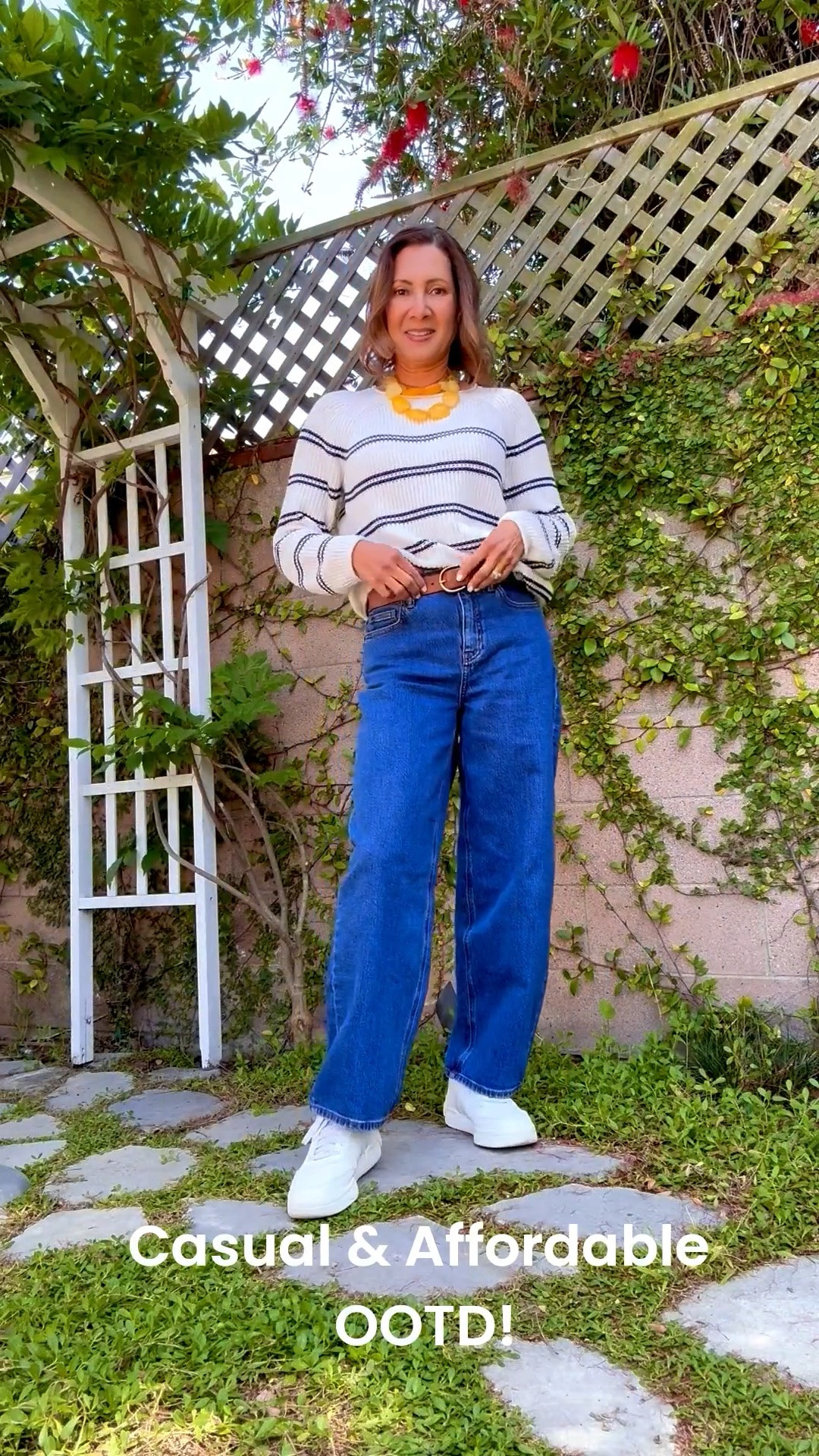 My roll neck cotton sweater is a cute spring outfit, and looks even cuter than I thought with these barrel jeans from Quince. They come in four different washes. The stretch is nice, and I’m sure I’ll be wearing them all spring. Add maximalist jewelry and make a statement.

#LTKootd #LTKOver40 #LTKSeasonal