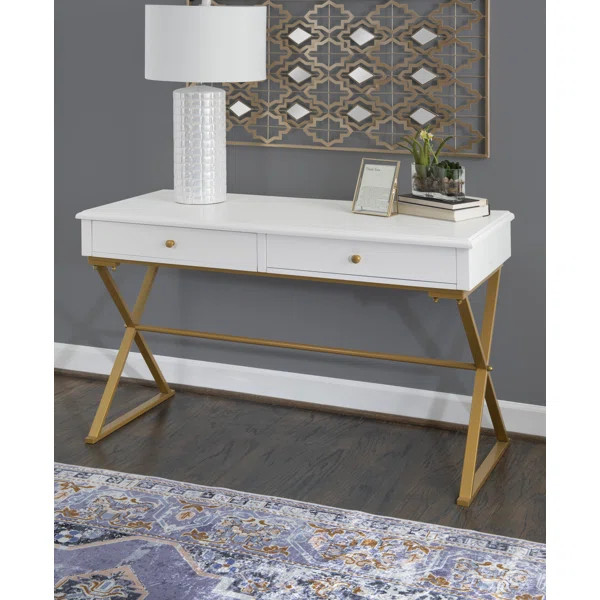 Colston 47.5" Desk with Two Storage Drawers | Wayfair North America