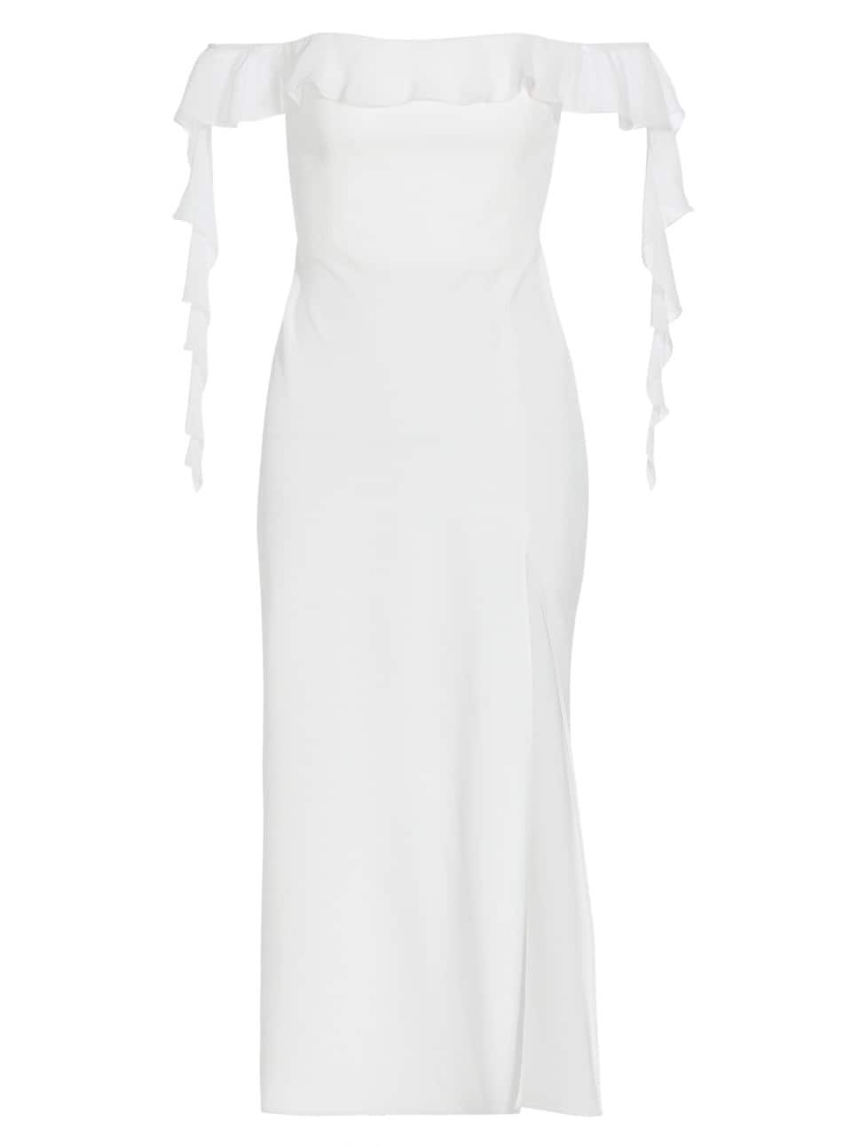 Copellia Silk-Trim Flutter Midi-Dress | Saks Fifth Avenue