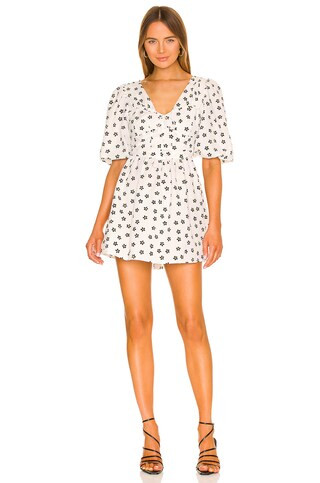 For Love & Lemons Connie Mini Dress in Ivory from Revolve.com | Revolve Clothing (Global)